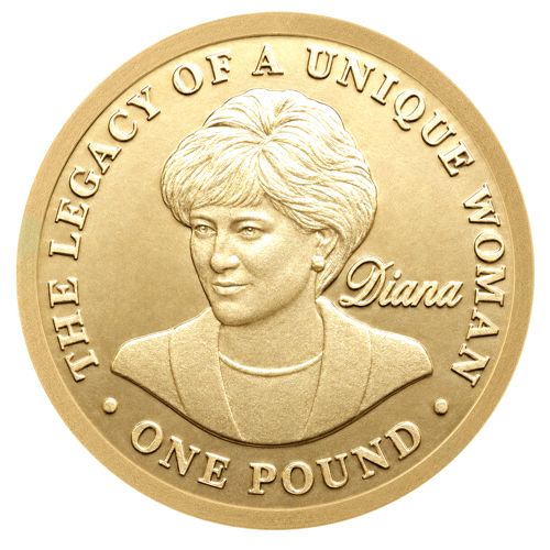 1/25 oz Princese Diāna 2007 Oldernija 1 mārciņas zelta monēta (1)