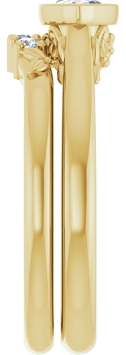 Sužadėtuvių Žiedas „Bezel-Set“ 585 Geltonojo Aukso Marquise 8mm x 4mm (9)