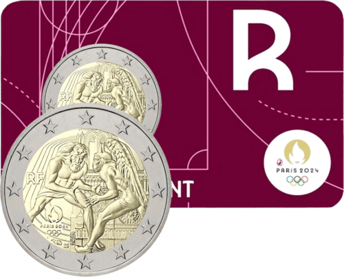 2024. gada Francijas Parīzes Olimpisko spēļu 2 eiro BU monēta (1)