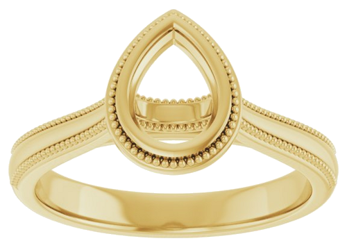 Sužadėtuvių Žiedas „Bezel-Set Solitaire“ 18k yellow gold Pear 7mm x 5mm (3)