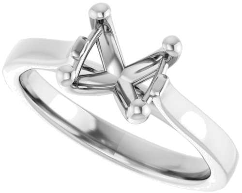 Sužadėtuvių Žiedas 14k white gold Round 7.4mm (5)