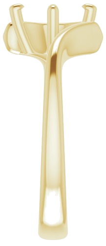 14K Yellow  7 mm Round Solitaire Engagement Ring Mounting (4)