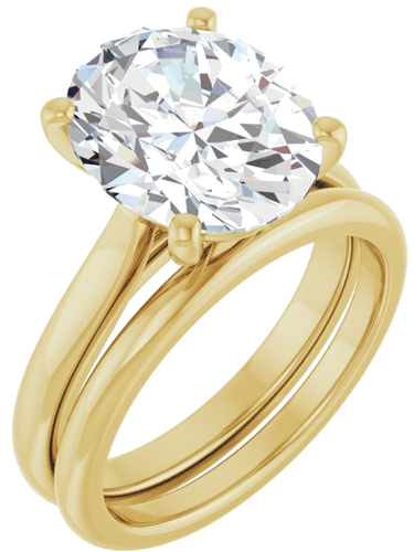 Sužadėtuvių Žiedas 14k yellow gold Oval 12mm x 10mm (6)