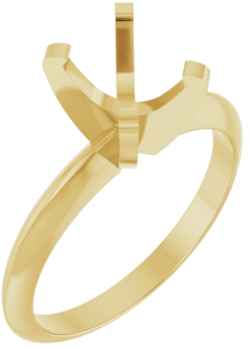 Sužadėtuvių Žiedas „Solitaire“ 585 Geltonojo Aukso Oval 8mm x 6mm (1)