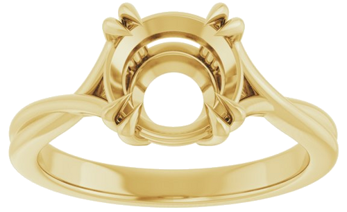 14K Yellow 8.2 mm Round Solitaire Engagement Ring Mounting (3)