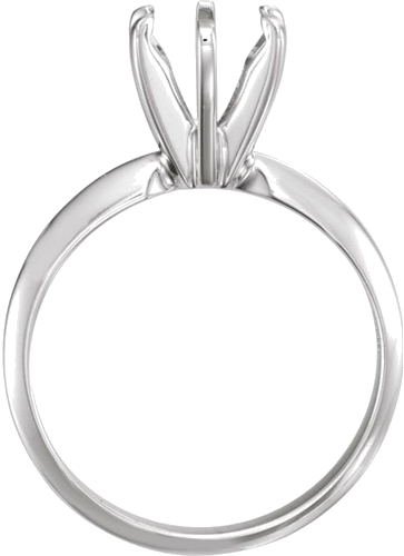 Sužadėtuvių Žiedas „Pre-Notched Solitaire“ 585 Baltojo Aukso Round 6.6mm x 7.2mm (2)