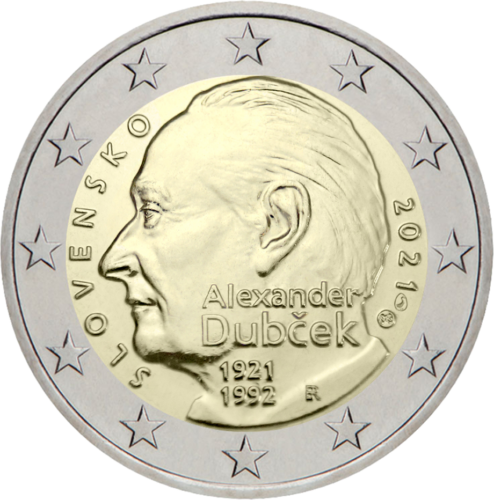 2021 Slovakia Alexander Dubček 2 euros coin (1)