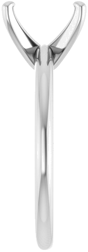 Sterling Silver  8x6 mm Emerald Solitaire Engagement Ring Mounting (4)