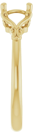 Sužadėtuvių Žiedas „Solitaire“ 14k yellow gold Round 6.5mm (4)