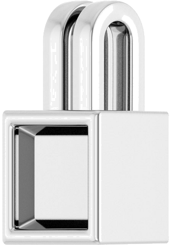 Pakabukas „Bezel-Set Solitaire“ 14k white gold Square 4.5mm (2)
