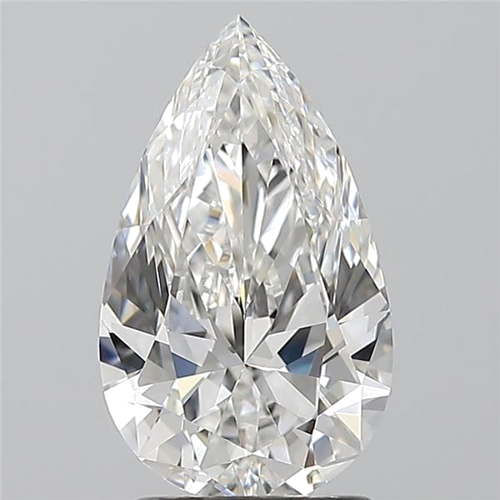2.01 carat F-VVS2 Natūralus Pear Deimantas (1)
