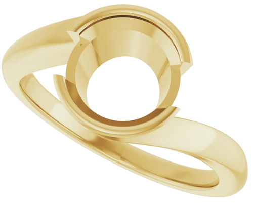 Sužadėtuvių Žiedas „Half-Bezel Solitaire“ 14k yellow gold Round 8mm (5)
