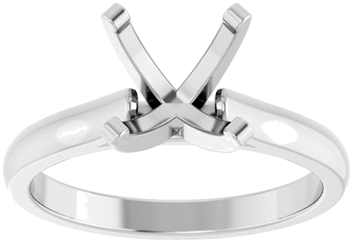 Sužadėtuvių Žiedas „Solitaire“ 585 Baltojo Aukso Round 8.2mm (3)