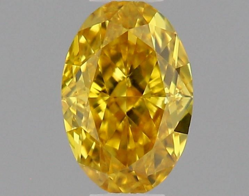0.27 carat Fancy Vivid Orangey Yellow-VVS2 Natūralus Oval Deimantas (1)