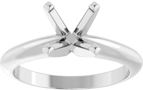 Sužadėtuvių Žiedas „Solitaire“ 14k white gold Square 5.5mm (3)