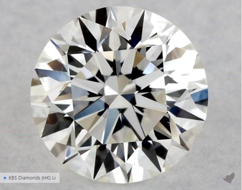 0.51 carat G-VVS2 Excellent cut Natūralus Round Deimantas (1)