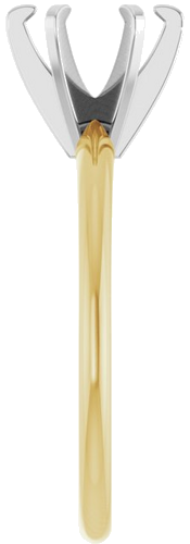 14K Yellow White 6.6-7.2 mm Round 6-Prong Solitaire Engagement Ring Mounting (4)