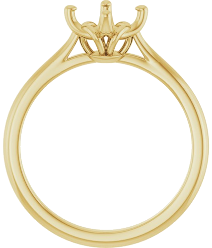 Sužadėtuvių Žiedas „Solitaire“ 14k yellow gold Square 5mm (2)
