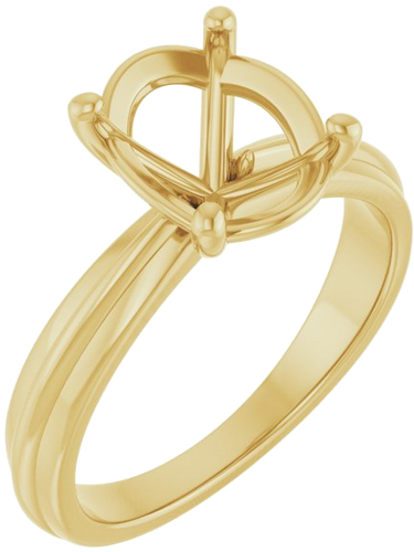 Sužadėtuvių Žiedas „Solitaire“ 14k yellow gold Oval 10mm x 8mm (1)