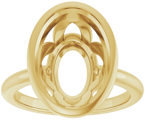 Sužadėtuvių Žiedas „Bezel-Set“ 14k yellow gold Oval 14mm x 10mm (3)