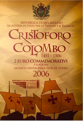 2006 Сан-Марино Христофор Колумб монета 2 евро (4)