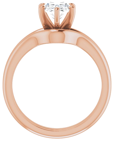 Sužadėtuvių Žiedas „Solitaire“ 750 Rožinis Aukso Oval 8mm x 6mm (7)