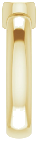 14K Yellow 6 mm Round Half Bezel Solitaire Engagement Ring Mounting (4)