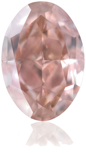 0.5 carat Fancy Orangey Pink-SI1 Natūralus Oval Deimantas (1)