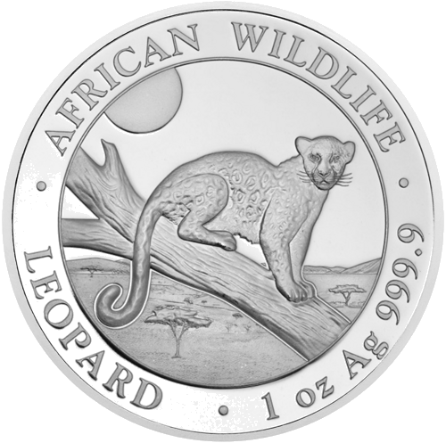 1 oz Leopardas 2021 Somalis 100 šilingų sidabrinė moneta (1)