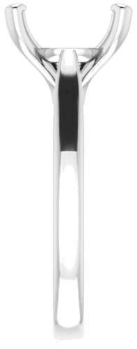 14K White 11 mm Round Engagement Ring Mounting (4)