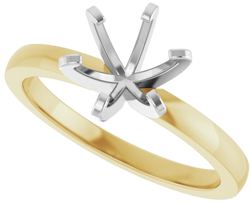 Sužadėtuvių Žiedas „Claw-Prong Solitaire“ 14k yellow/white gold Round 7mm (5)