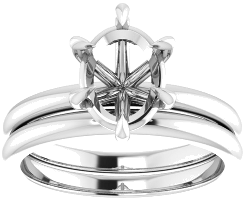Sužadėtuvių Žiedas „Claw-Prong“ 950 Platinos Oval 9mm x 7mm (8)