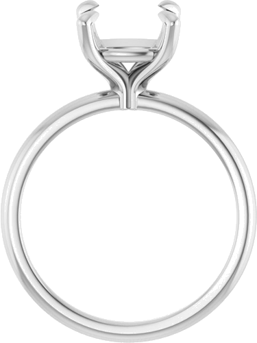 Platinum  8x8 mm Cushion Solitaire Engagement Ring Mounting (2)
