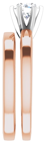 14K Rose White 5.2 mm Round Solitaire Engagement Ring Mounting (9)