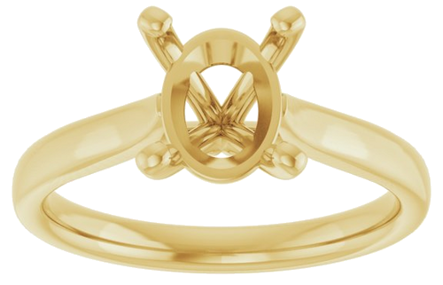 Sužadėtuvių Žiedas 10k yellow gold Oval 9mm x 7mm (3)