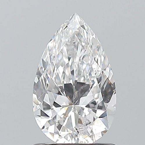 1.0 carat E-SI2 Natūralus Pear Deimantas (1)
