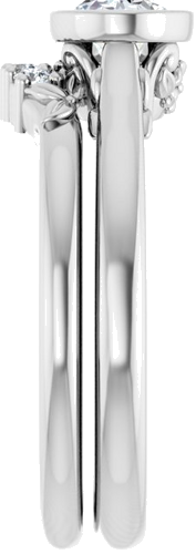 14K White 7x5 mm Oval Solitaire Engagement Ring Mounting (9)