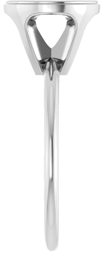 14K White 9 mm Round Solitaire Engagement Ring Mounting (4)