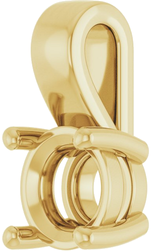 Pakabukas „Solitaire Charm“ 14k yellow gold Round 6mm (2)