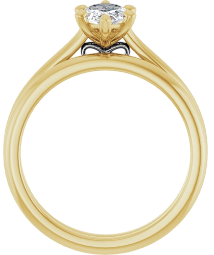 Sužadėtuvių Žiedas „Accented Infinity-Inspired“ 14k yellow/white gold Marquise 10mm x 5mm (7)
