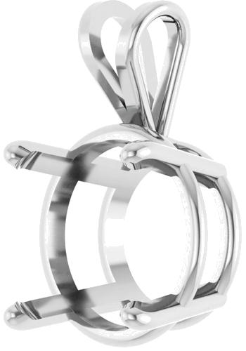 Pakabukas „Round 4-Prong Basket“ 925 Sidabro Round 13mm (2)