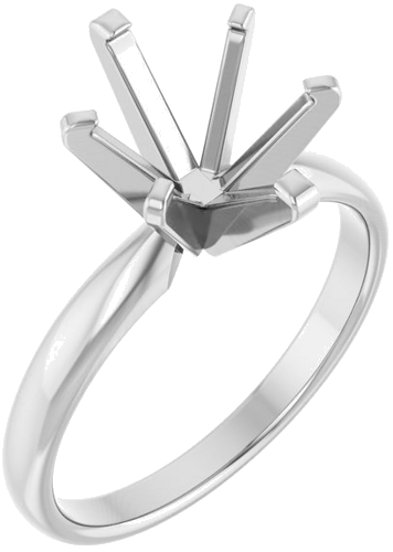 Sužadėtuvių Žiedas „Solitaire“ 585 Baltojo Aukso Oval 10mm x 8mm (1)