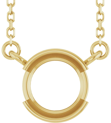 Pakabukas „Half-Bezel Solitaire“ 14k yellow gold Round 7mm (1)