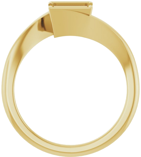 Sužadėtuvių Žiedas „Half-Bezel Solitaire“ 10k yellow gold Square 5.5mm (2)