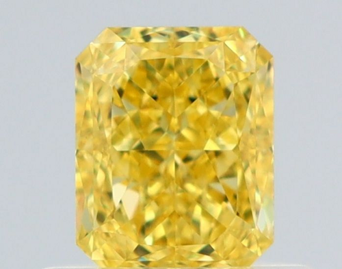 0.61 carat Fancy Vivid Yellow-VS1 Natūralus Radiant Deimantas (1)
