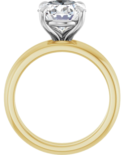 Sužadėtuvių Žiedas „Claw-Prong“ 14k yellow/white gold Oval 11mm x 9mm (7)