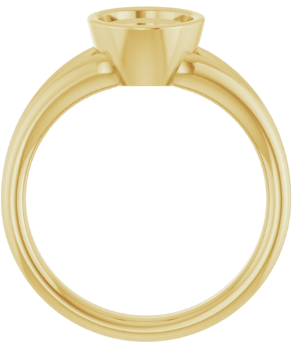 Sužadėtuvių Žiedas „Bezel-Set Solitaire“ 14k yellow gold Oval 9mm x 7mm (2)