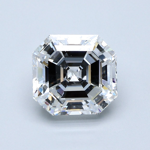 5.01 carat F-SI1 Natūralus Asscher Deimantas (1)
