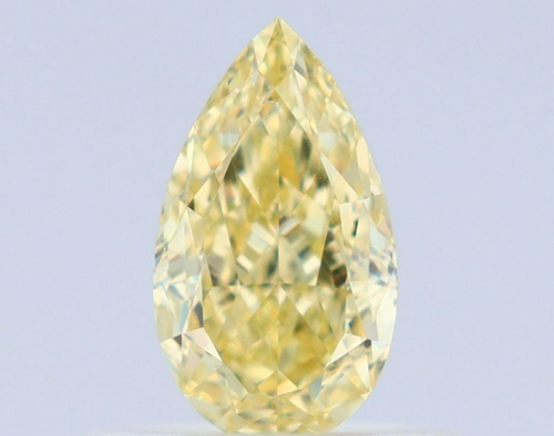 0.5 carat Fancy Yellow-VS2 Natūralus Pear Deimantas (1)
