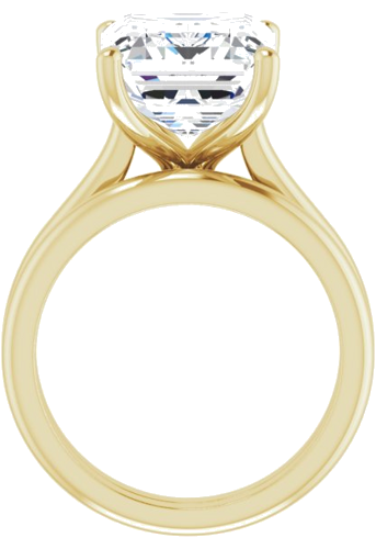 14K Yellow 12x10 mm Emerald Solitaire Engagement Ring Mounting (7)